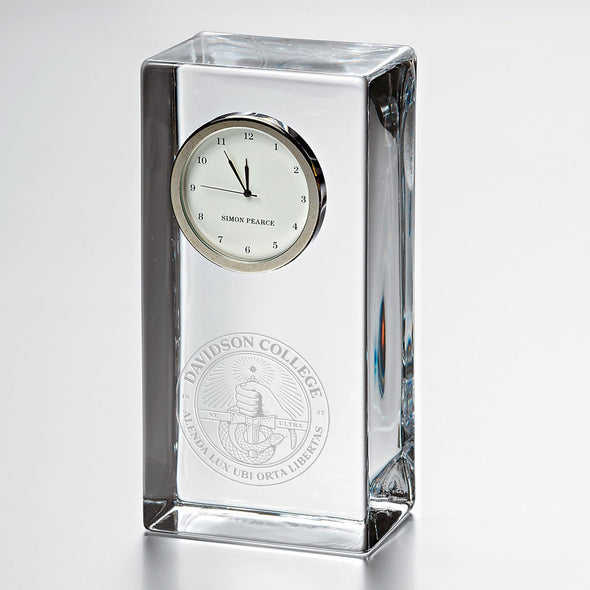Davidson Tall Glass Desk Clock by Simon Pearce Shot #1