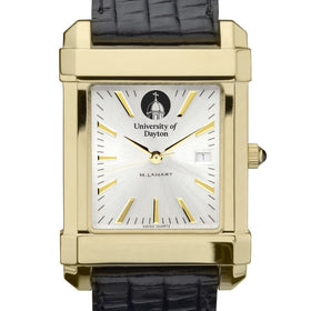 Dayton Men's Gold Watch with 2-Tone Dial & Leather Strap at M.LaHart & Co. Shot #1