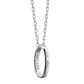Dayton Monica Rich Kosann "Carpe Diem" Poesy Ring Necklace in Silver Shot #1