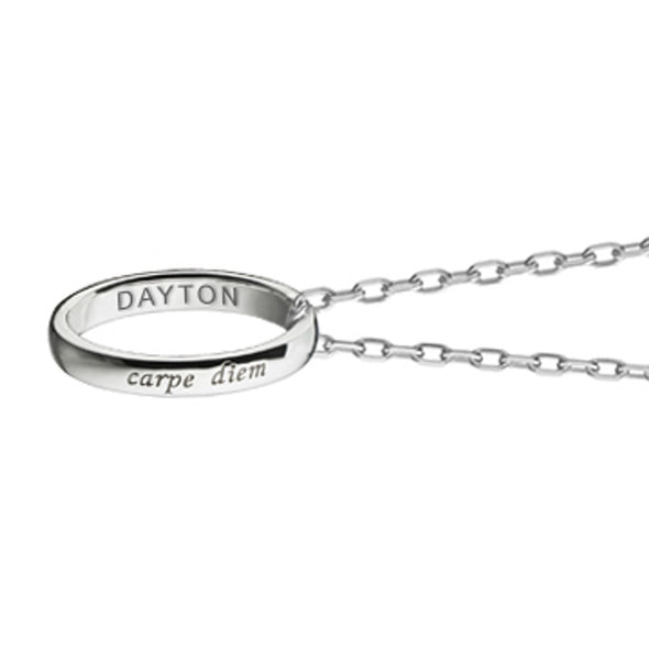 Dayton Monica Rich Kosann &quot;Carpe Diem&quot; Poesy Ring Necklace in Silver Shot #3
