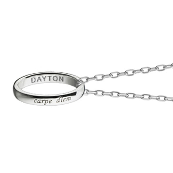 Dayton Monica Rich Kosann "Carpe Diem" Poesy Ring Necklace in Silver Shot #3