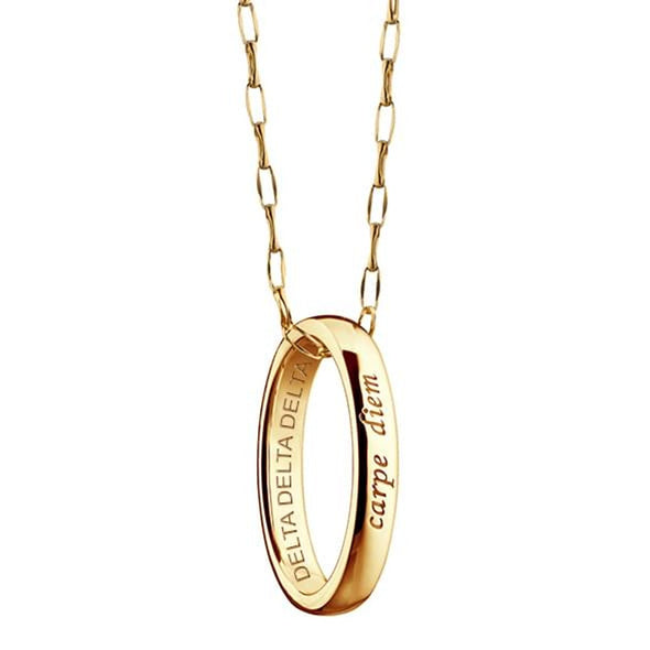 DDD Monica Rich Kosann Carpe Diem Poesy Ring Necklace Gold Shot #2