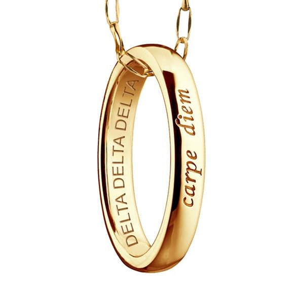 DDD Monica Rich Kosann Carpe Diem Poesy Ring Necklace Gold Shot #3
