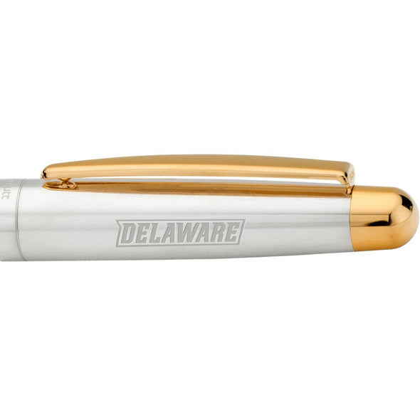 Delaware Fountain Pen in Sterling Silver with Gold Trim Shot #2