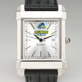 Delaware Men's Collegiate Watch with Leather Strap Shot #1