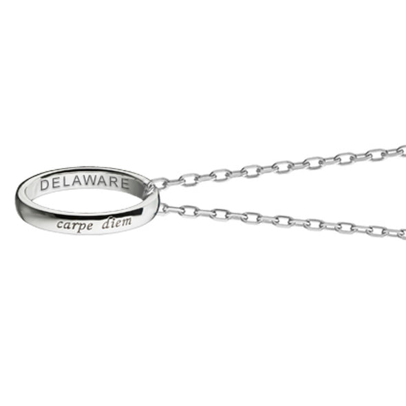 Delaware Monica Rich Kosann "Carpe Diem" Poesy Ring Necklace in Silver Shot #3