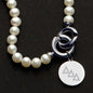 Delta Delta Delta Pearl Necklace with Sterling Silver Charm Shot #2