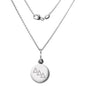 Delta Delta Delta Sterling Silver Necklace with Silver Charm Shot #1