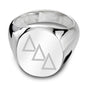 Delta Delta Delta Sterling Silver Oval Signet Ring Shot #2
