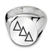 Delta Delta Delta Sterling Silver Oval Signet Ring