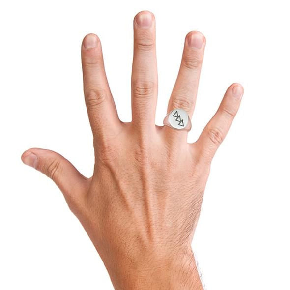 Delta Delta Delta Sterling Silver Oval Signet Ring Shot #6