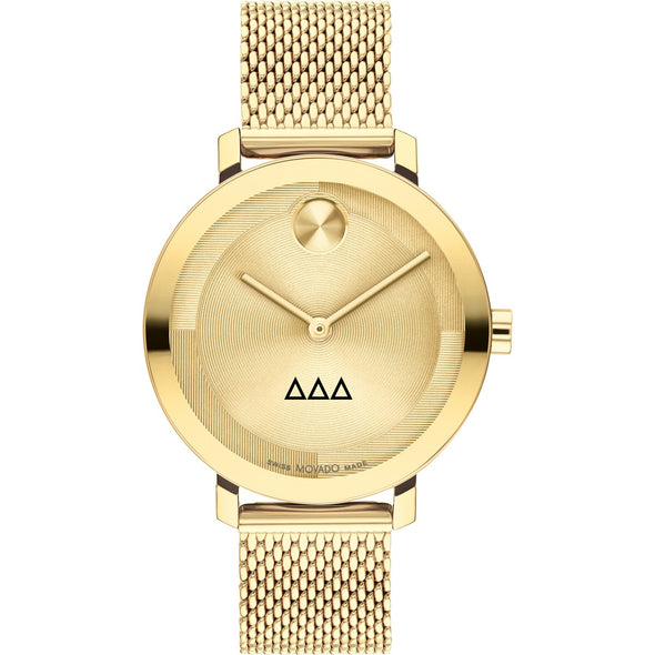 Delta Delta Delta Women's Movado Bold Gold with Mesh Bracelet Shot #2