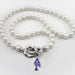 Delta Gamma Pearl Necklace with Greek Letter Charm