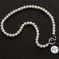 Delta Gamma Pearl Necklace with Sterling Silver Charm Shot #1