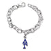 Delta Gamma Sterling Silver Charm Bracelet w/ Letter Charm