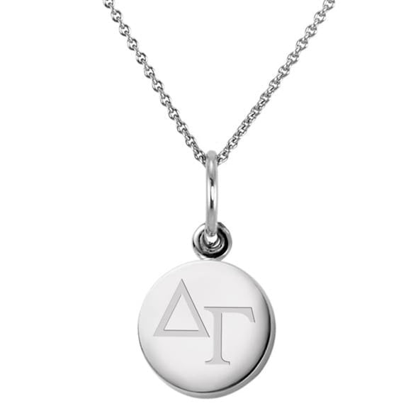 Delta Gamma Sterling Silver Necklace with Silver Charm Shot #2
