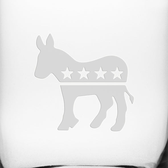 Democratic Donkey Tumbler Glasses - Made in the USA Shot #2