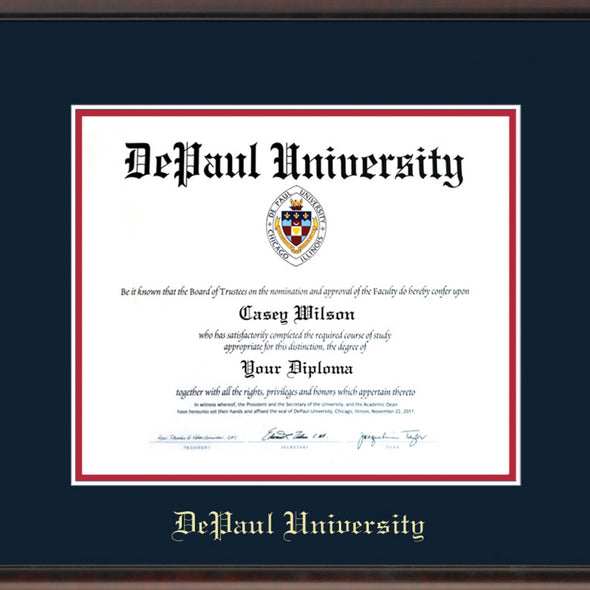 DePaul Diploma Frame, the Fidelitas Shot #2
