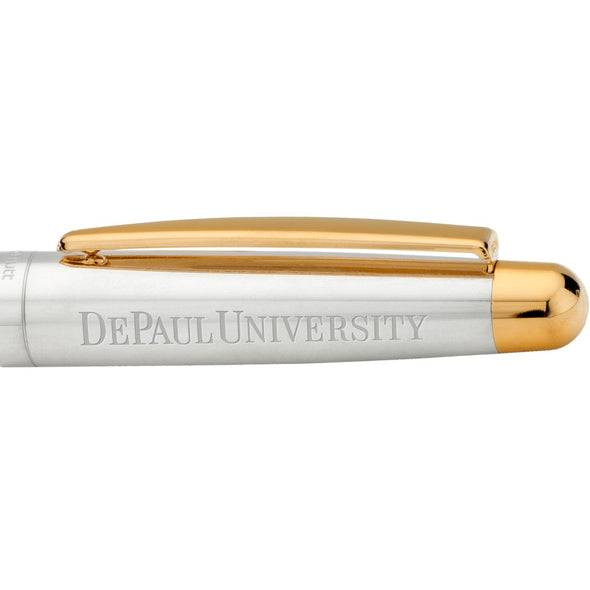 DePaul Fountain Pen in Sterling Silver with Gold Trim Shot #2