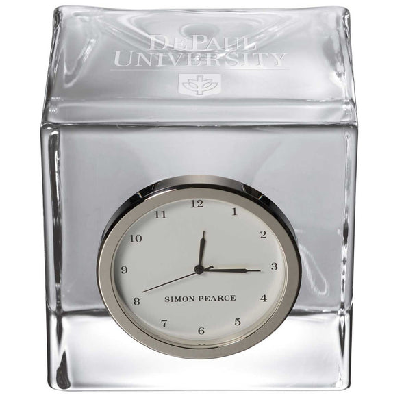 DePaul Glass Desk Clock by Simon Pearce Shot #2