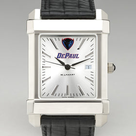DePaul Men's Collegiate Watch with Leather Strap Shot #1