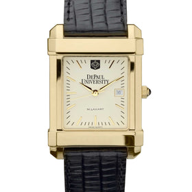 DePaul Men's Gold Quad with Leather Strap Shot #1