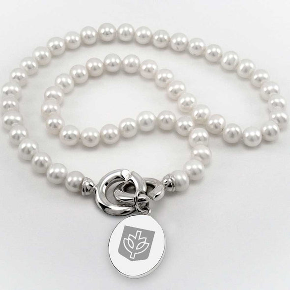 DePaul Pearl Necklace with Sterling Silver Charm Shot #1
