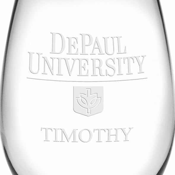 DePaul Stemless Wine Glasses Made in the USA - Set of 2 Shot #3