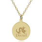 Drexel 14K Gold Pendant & Chain Shot #1