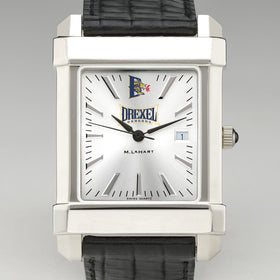 Drexel Men's Collegiate Watch with Leather Strap Shot #1