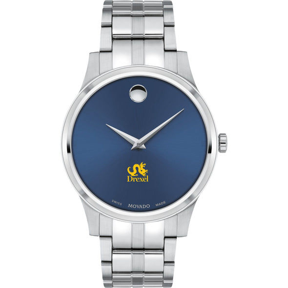 Drexel Men's Movado Collection Stainless Steel Watch with Blue Dial Shot #2