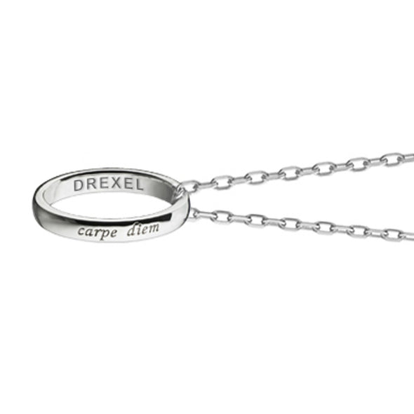 Drexel Monica Rich Kosann "Carpe Diem" Poesy Ring Necklace in Silver Shot #3