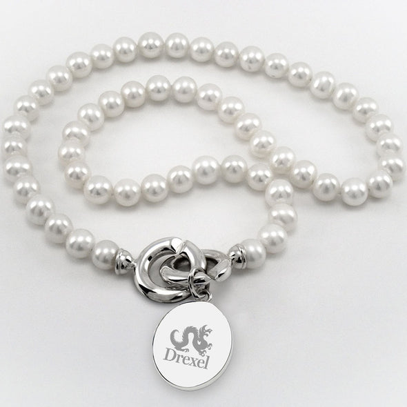 Drexel Pearl Necklace with Sterling Silver Charm Shot #1