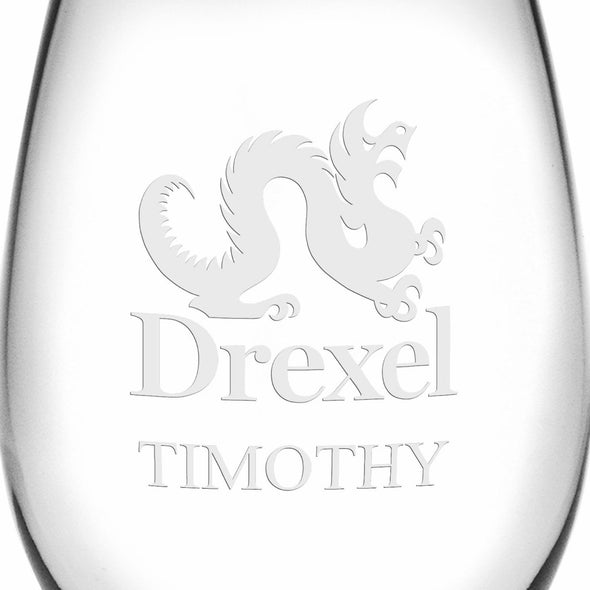 Drexel Stemless Wine Glasses Made in the USA - Set of 2 Shot #3