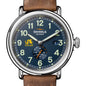 Drexel University Shinola Watch, The Runwell Automatic 45 mm Blue Dial and British Tan Strap at M.LaHart & Co. Shot #1