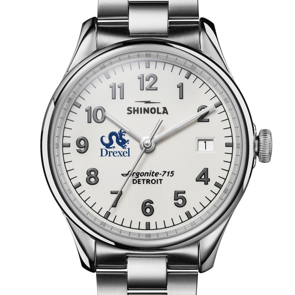 Drexel University Shinola Watch, The Vinton 38 mm Alabaster Dial at M.LaHart & Co. Shot #1