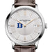 Duke Men's Baume et Mercier 40mm Classima Quartz Watch with Silver Dial & Dark Brown Leather Strap