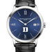 Duke Men's Baume et Mercier 40mm Classima Watch with Blue Dial & Black Leather Strap