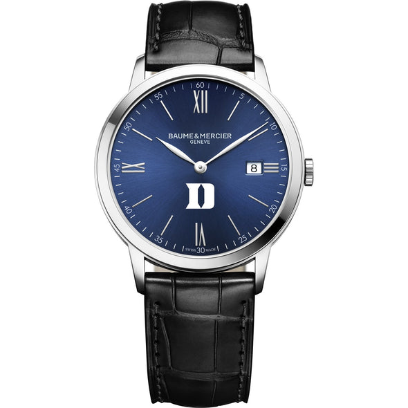 Duke Men's Baume et Mercier 40mm Classima Watch with Blue Dial & Black Leather Strap Shot #2