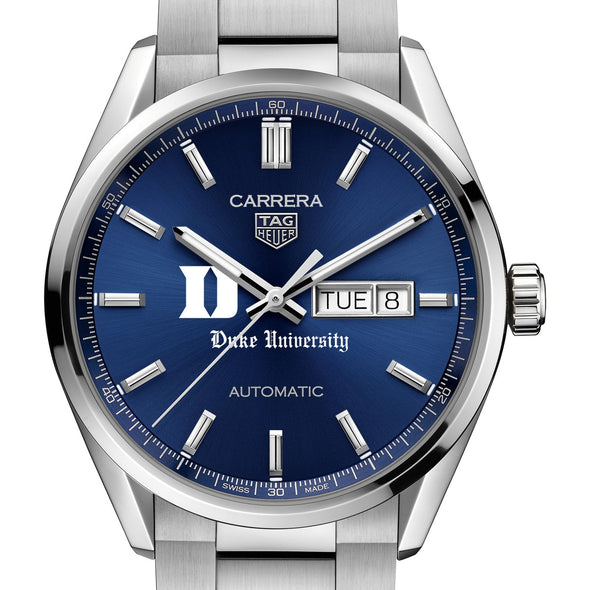 Duke Men&#39;s TAG Heuer Carrera with Blue Dial &amp; Day-Date Window Shot #1