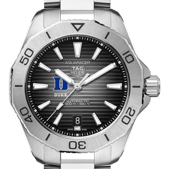 Duke Men's TAG Heuer Steel Automatic Aquaracer with Black Dial Shot #1