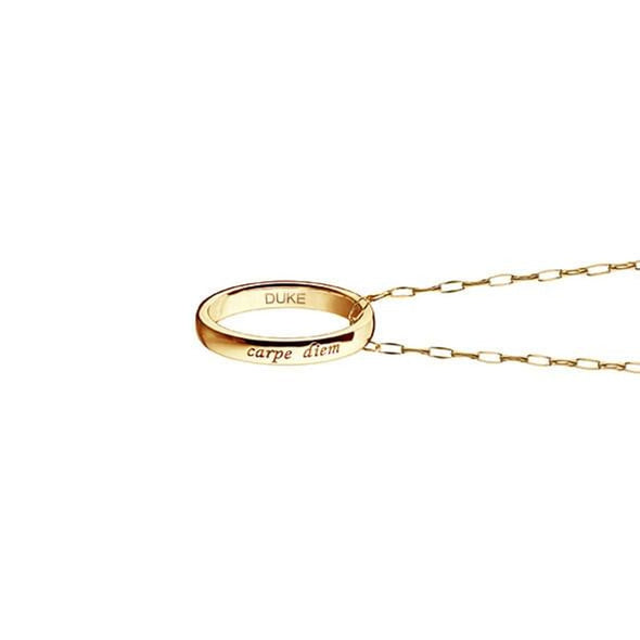 Duke Monica Rich Kosann &quot;Carpe Diem&quot; Poesy Ring Necklace in Gold Shot #3