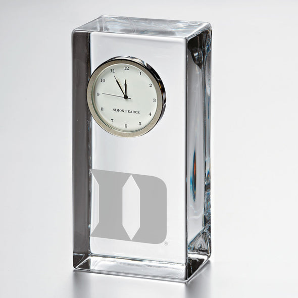 Duke Tall Glass Desk Clock by Simon Pearce Shot #1