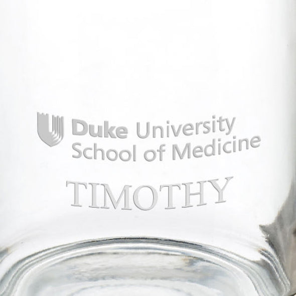 Duke University School of Medicine 13 oz Glass Coffee Mug Shot #3