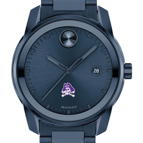 East Carolina University Men's Movado BOLD Blue Ion with Date Window Shot #1