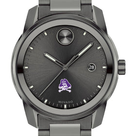 East Carolina University Men's Movado BOLD Gunmetal Grey with Date Window Shot #1