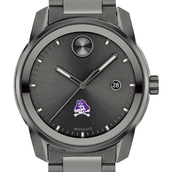 East Carolina University Men's Movado BOLD Gunmetal Grey with Date Window Shot #1