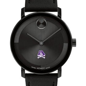East Carolina University Men's Movado BOLD with Black Leather Strap Shot #1