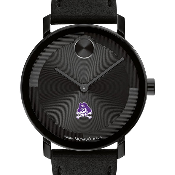 East Carolina University Men's Movado BOLD with Black Leather Strap Shot #1