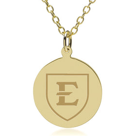 East Tennessee State 14K Gold Pendant &amp; Chain Shot #1